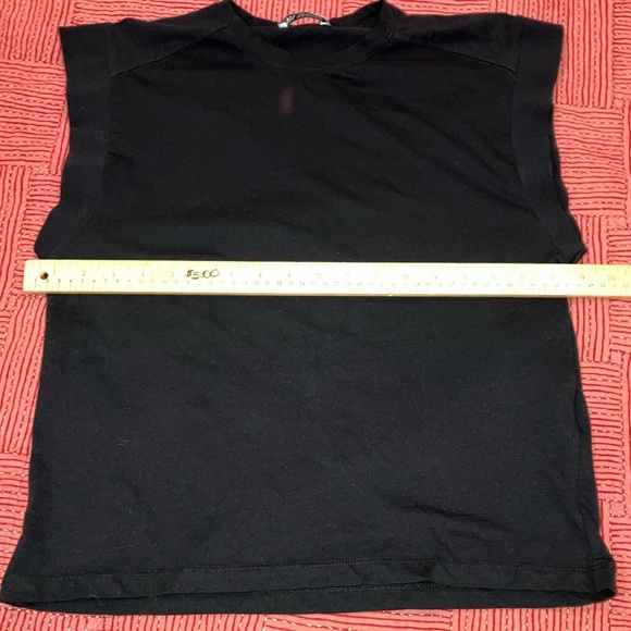 Zara dolman top Black Ribbed sleeve Tee - Picture 4 of 10